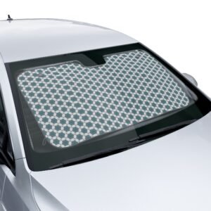 Stylish Pale Blue Geometric Designed Car Sun Shades -for UV Protection