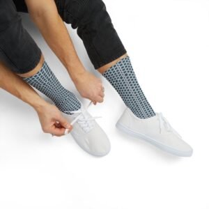 Pale Blue Geometric Socks — Sublimation Patterned Socks