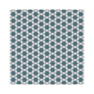 Pale Blue Waves Geometric Woven-Style Coverlet