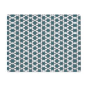 Pale Blue Waves Geometric Honeycomb Placemat — Modern Table Decor