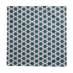 Pale Blue Waves Geometric Pattern Table Linen