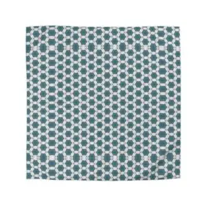 Geometric Teal Microfiber Duvet Cover — Modern Lattice Pattern