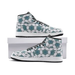 Pale Blue Geometric Designed Unisex Sneaker