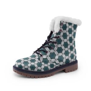 Pale Blue Geometric Unisex Lace Up Winter Boots Fashion Comfort Chukka Boots
