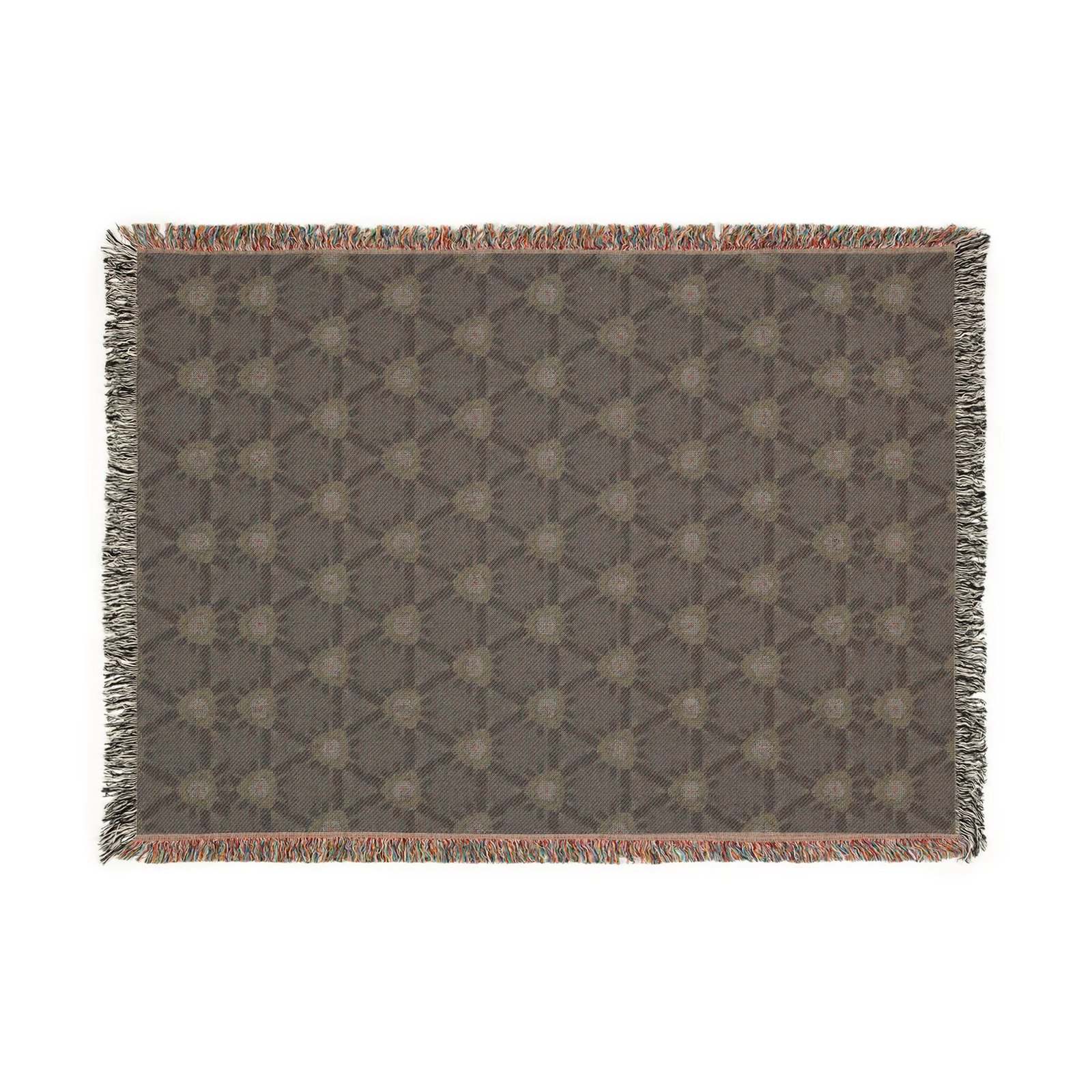 Woven Blanket - Dark, bluish, Teal Triangular Pattern Throw for Living Room, Cozy Home Décor Gift - Image 4
