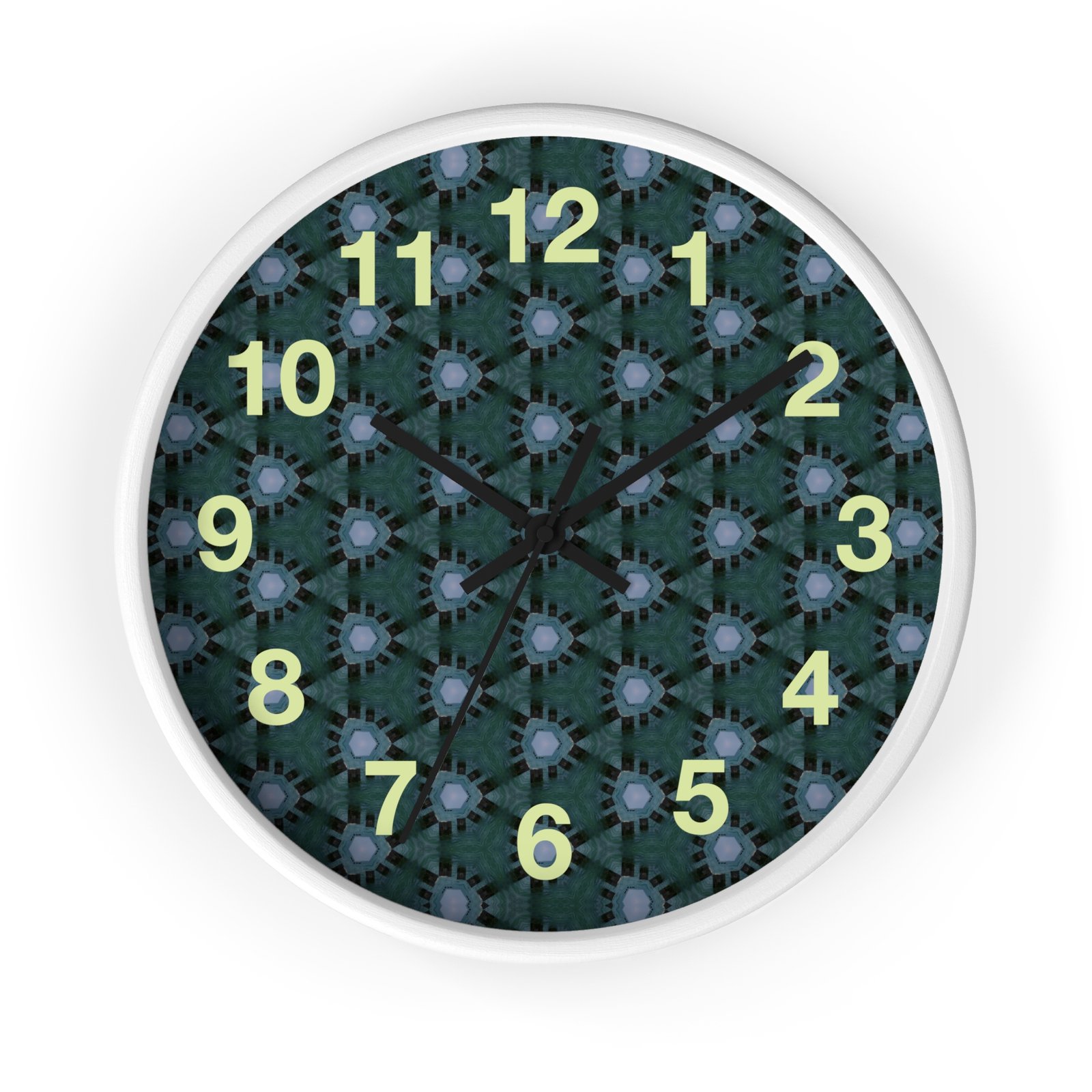 Bluish Triangular Pattern Wall Clock - Image 4