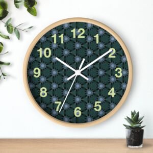Bluish Triangular Pattern Wall Clock