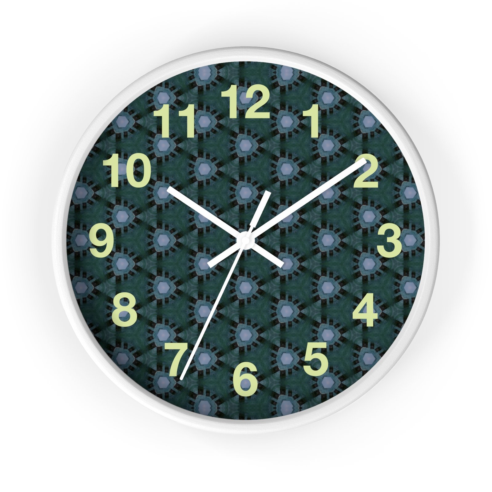 Bluish Triangular Pattern Wall Clock - Image 5