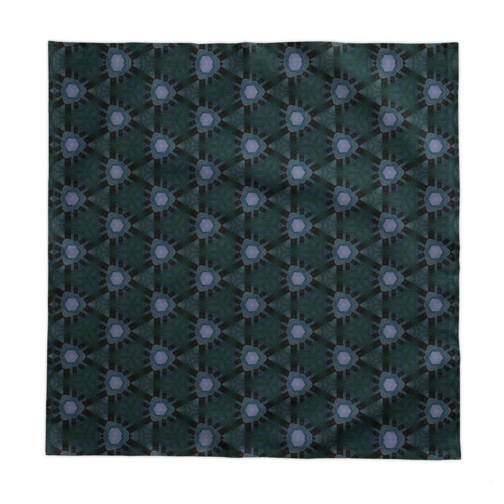 Bluish Triangular Patterned Tablecloth