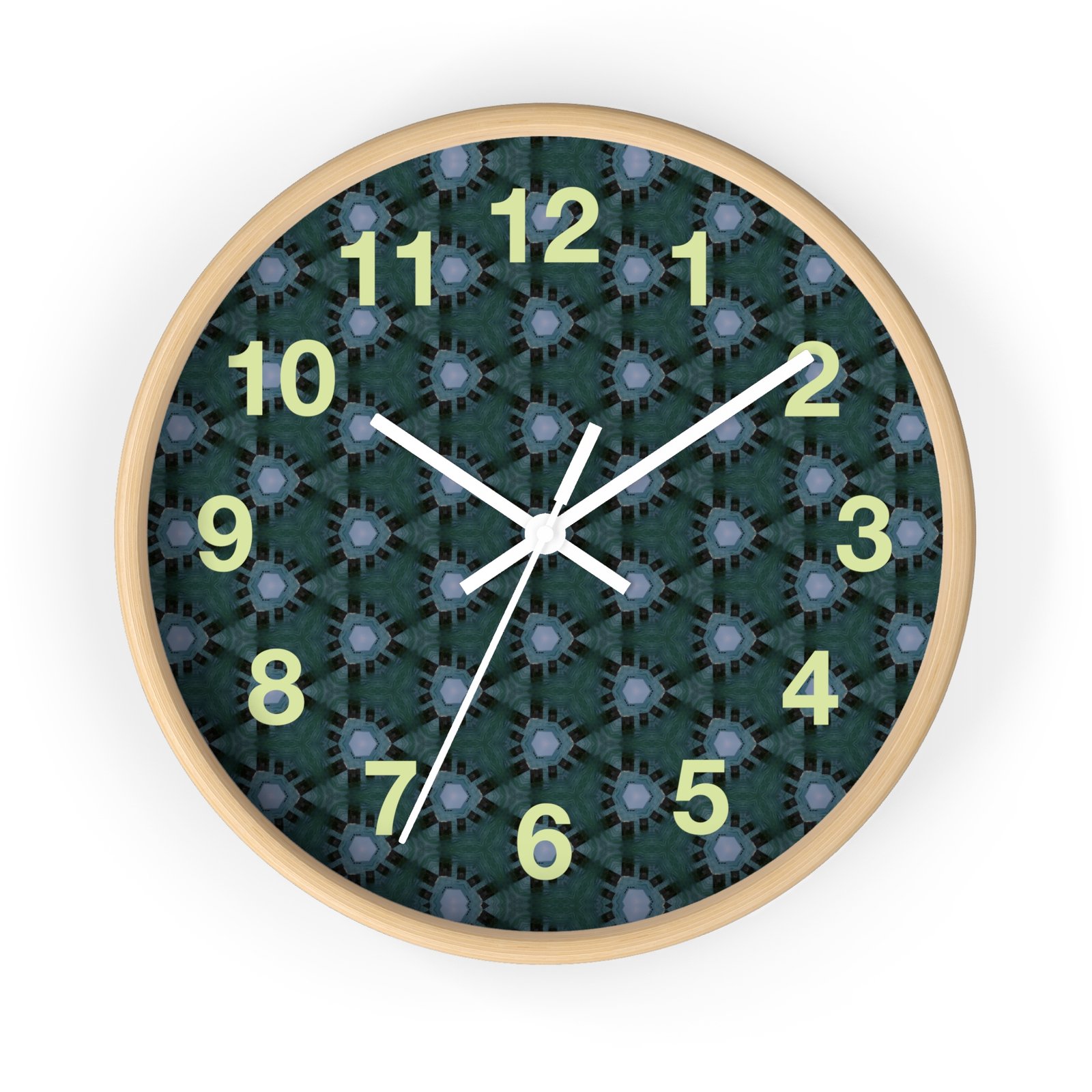 Bluish Triangular Pattern Wall Clock - Image 8