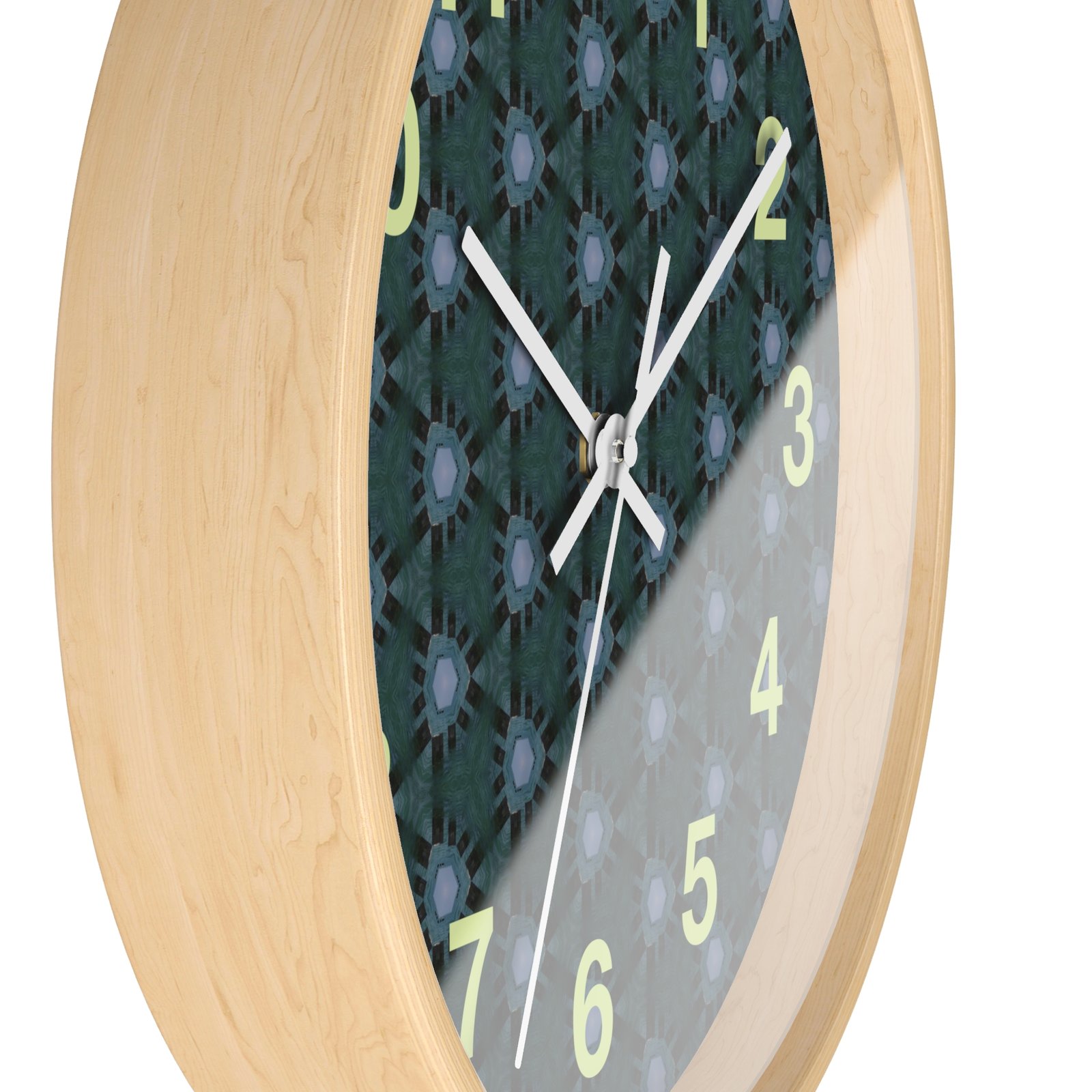 Bluish Triangular Pattern Wall Clock - Image 9