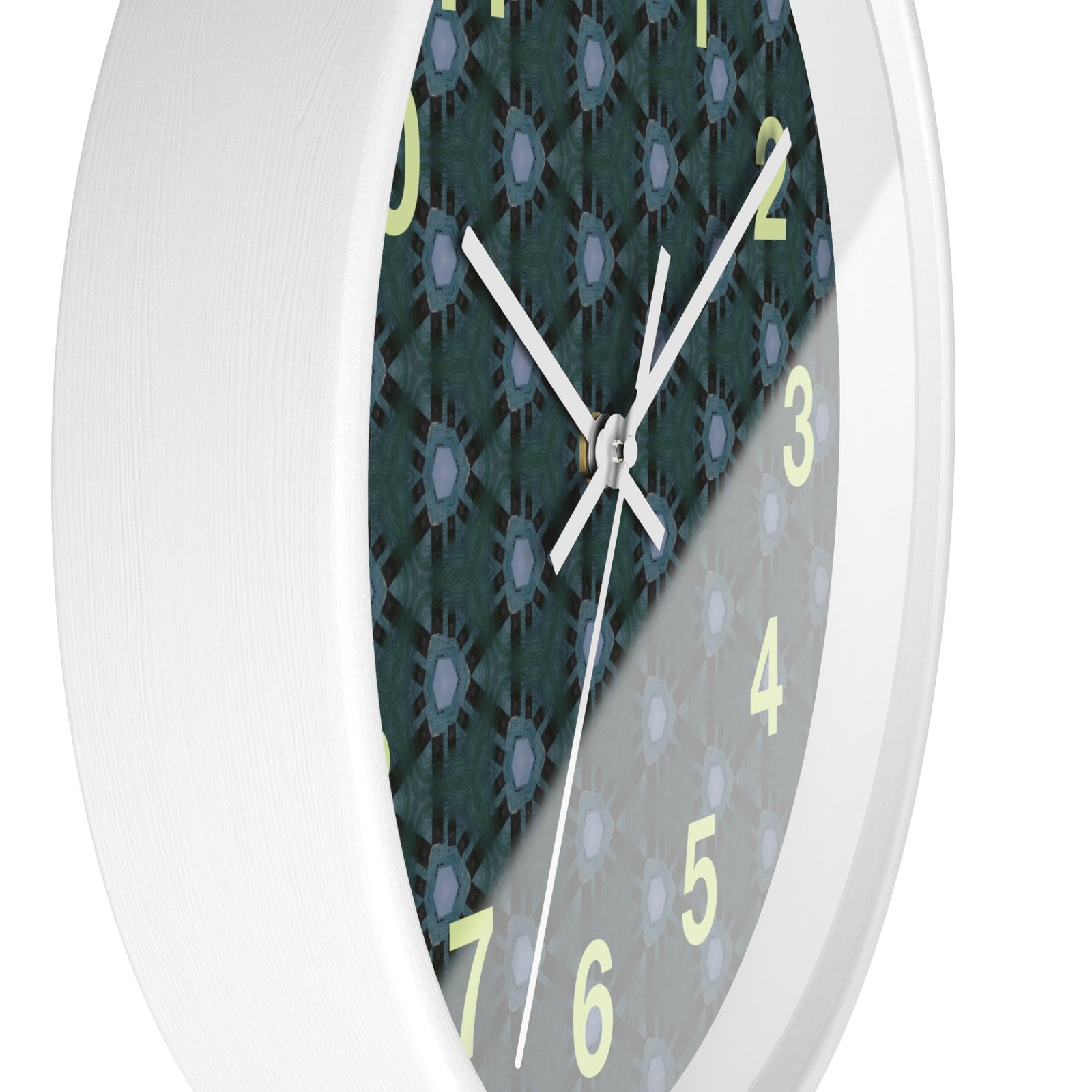 Bluish Triangular Pattern Wall Clock - Image 6