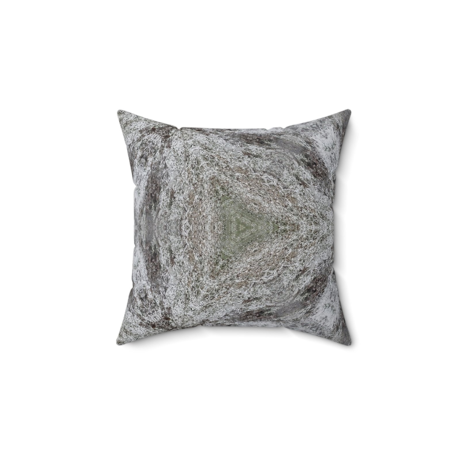 Gray Kaleidoscope Pattern Pillow — Decorative Square Cushion