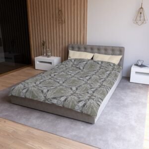 Grayish Kaleidoscope Pattern Microfiber Duvet Cover
