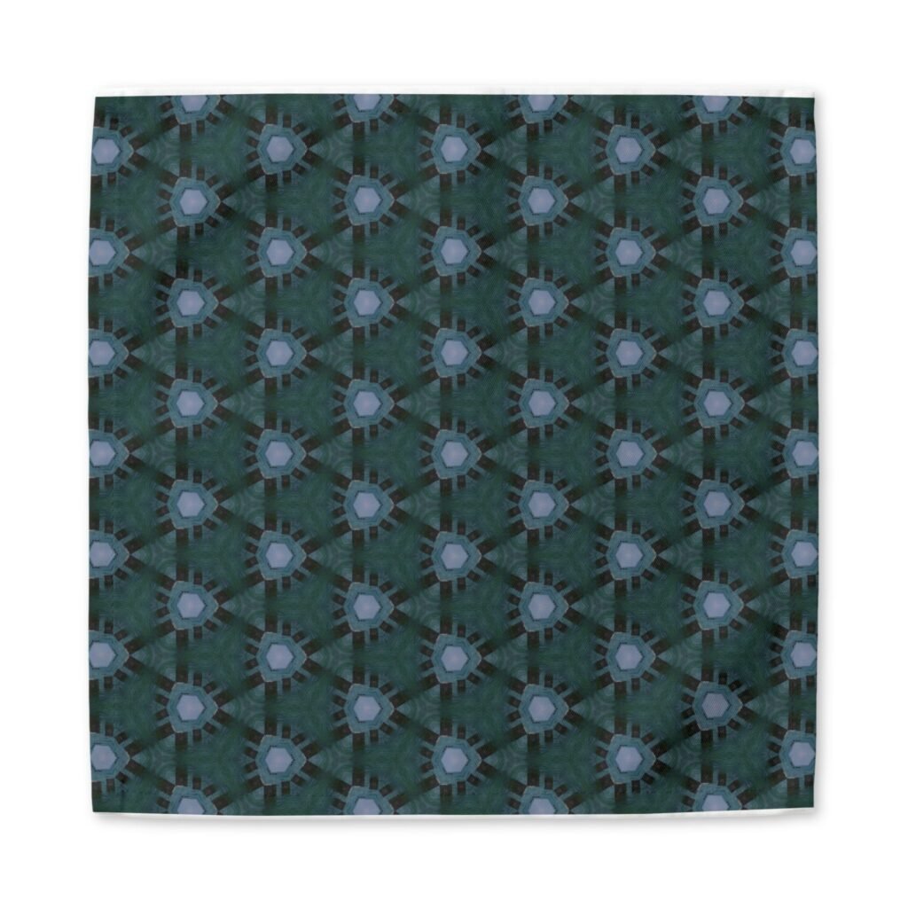 Bluish Triangular Pattern Cotton Twill Napkin —Pattern Dinner Napkin