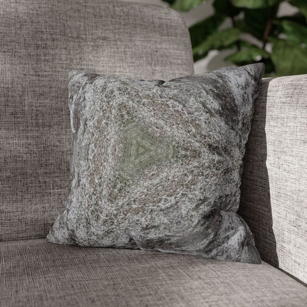 Gray Kaleidoscope Stone Pattern Texture Pillowcase